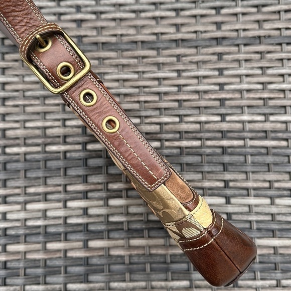 Coach Brown Leather Patchwork Cross Body Bag - Picture 11 of 17